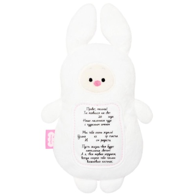 Мягкая игрушка-грелка с вишнёвыми косточками Зайка с метрикой Мякиши 660 01